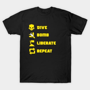 dive bomb liberate helldivers 2 T-Shirt